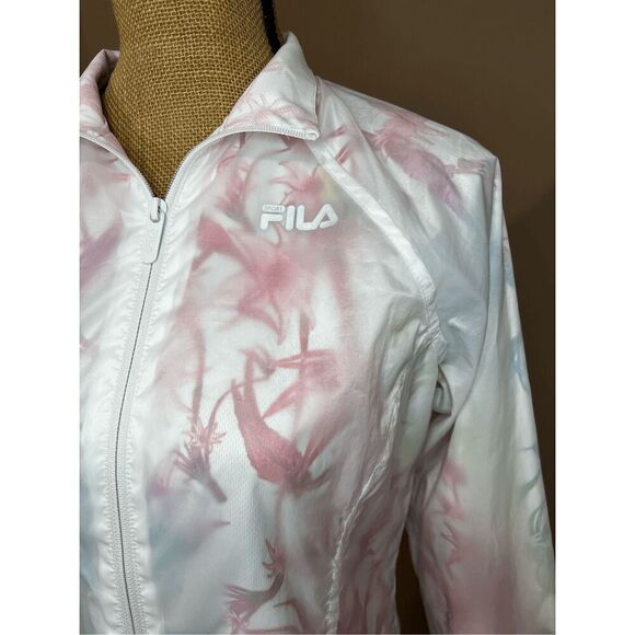 Fila Sport Windbreaker Jacket Size S 4/6 Orchid Performance Pastel Light Tie Dye - Picture 5 of 14